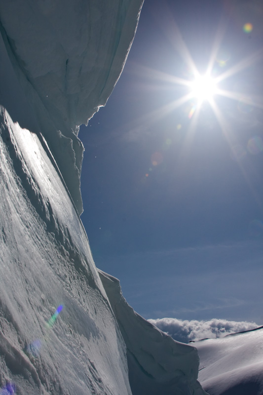 Sun Above Crevasse